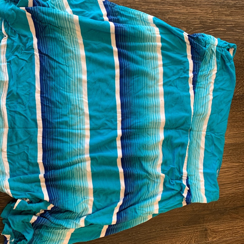 blue and white skirt